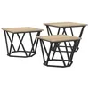 Image de Table basse moderne - vidaXL - Chêne Sonoma - Bois dingénierie et acier - 50x50x40 cm - Cadre en acier robuste