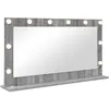 Image de Miroir de vanité décoratif - vidaXL - Gris Sonoma - 100x55x18 cm - Rectangulaire - Verre clair - Facile à entretenir