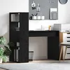 Image de vidaXL Bureau Chêne noir 113 x 54 x 120 cm Bois dingénierie 869275