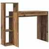 Image de Bureau en bois dingénierie - vidaXL - 100x40x90 cm - Vieux Bois - Rustique - 3 étagères - Compact