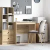 Image de Bureau chêne sonoma 80 x 50 x 76 cm - Bois dingénierie contemporain rangement pratique