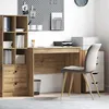 Image de Bureau chêne artisanal 90 x 50 x 76 cm - Bois dingénierie style contemporain rangement