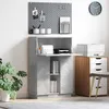 Image de vidaXL Bureau avec porte Gris 71 5 x 31 5 x 106 5 cm Bois dingénierie 869485