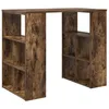 Image de Bureau moderne avec étagères intégrées - vidaXL - Chêne fumé - 90x50x75 cm - Bois dingénierie - Rectangulaire
