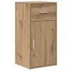 Image de Buffet en bois dingénierie - vidaXL - Chêne artisanal - 38x34x75 cm - Tiroirs et portes - Design moderne