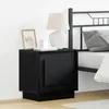 Image de Table de chevet avec lumières LED Chêne noir 44x345x45 cm