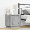 Image de Table de chevet - Gris Sonoma - 1 tiroir - LED - 44x345x45 cm
