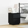 Image de Tables de chevet avec lumières LED 2 pcs Noir 39x34.5x50 cm