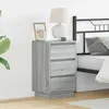 Image de vidaXL Cabinet de chevet Gris 39 x 345 x 65 cm Bois dingénierie 869631