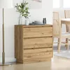 Image de Commode de chevet avec LED Chêne Artisan 71x345x75 cm Bois d ingénierie