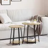 Image de Vidaxl - 869703 - Table dappoint 2 pièces en Bois dingénierie chêne Sonoma et métal