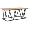 Image de Table basse moderne - vidaXL - Chêne artisanal - Bois dingénierie et métal - 100x50x40 cm - Rectangulaire