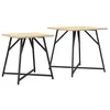 Image de Tables dappoint industrielles - vidaXL - 2 pièces - Chêne Sonoma et Noir - Bois dingénierie et métal