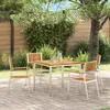 Image de vidaXL Chaise de jardin 4 pcs Marron Bois de teck massif 42006204