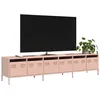 Image de vidaXL Meuble TV rose 202x39x435 cm acier laminé à froid banc TV meuble métallique meuble multimédia buffet TV meuble 3307150
