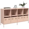 Image de vidaXL Buffet rose 135x39x735 cm acier laminé à froid 3307162