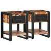 Image de vidaXL Tables de chevet 2 pcs multicolore bois massif de manguier brut 4013570