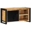 Image de vidaXL Meuble TV 80x30x40 cm bois massif de manguier brut banc tv meuble hifi centre de divertissement buffet tv meuble