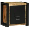 Image de Armoire murale de salle de bain - Bois massif de manguier - 40x30x40 cm - Noir - Installation suspendue