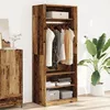 Image de vidaXL Garde-robe vieux bois 80x50x200 cm bois dingénierie armoire de rangement organisateur de garde-robe armoire 3307700