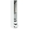 Image de vidaXL Garde-robe Blanc 30x50x200 cm Bois dingénierie armoire de rangement organisateur de garde-robe armoire placard 3307738