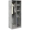 Image de vidaXL Garde-robe gris béton 80x50x200 cm bois dingénierie armoire de rangement organisateur de garde-robe armoire 3307759