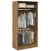 Image de vidaXL Garde-robe chêne artisanal 100x50x200 cm bois dingénierie armoire de rangement organisateur de garde-robe 3307809