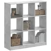 Image de vidaXL Bibliothèque gris béton 102x32x108 cm bois dingénierie 3307840