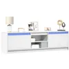 Image de vidaXL Meuble TV avec LED blanc 180x34x50 cm bois dingénierie 3307912