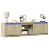 Image de vidaXL Meuble TV avec LED chêne sonoma 180x34x50 cm bois dingénierie 3307914