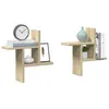Image de vidaXL Étagères murales 2pcs chêne sonoma 38x12x38cm bois dingénierie 853247