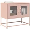 Image de vidaXL Meuble TV rose 68x39x605 cm acier laminé à froid banc tv meuble hifi centre de divertissement buffet tv meuble 853333