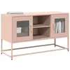 Image de vidaXL Meuble TV rose 1005x39x605 cm acier support TV buffet TV meuble multimédia banc TV meuble hifi centre de 853381