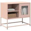 Image de vidaXL Meuble TV rose 68x39x605 cm acier support TV buffet TV meuble multimédia banc TV meuble hifi centre de 853387