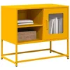Image de vidaXL Meuble TV jaune moutarde 68x39x605 cm acier support TV buffet TV meuble multimédia banc TV meuble hifi centre 853389