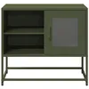Image de vidaXL Meuble TV vert olive 68x39x605 cm acier support TV buffet TV meuble multimédia banc TV meuble hifi centre de 853390