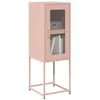 Image de vidaXL Buffet rose 36x39x107 cm acier laminé à froid meuble de rangement meuble de rangement de cuisine meuble de 853399