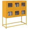 Image de vidaXL Buffet jaune moutarde 1005x39x107 cm acier laminé à froid 853425