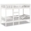 Image de vidaXL Lit superposé Blanc 90x190 cm Bois de pin massif 3308605
