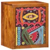 Image de Table de chevet - Traditional Indian Motif - Bois dacacia massif - 2 tiroirs spacieux - 35x30x40 cm