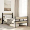 Image de vidaXL Cadre de lit en métal sans matelas chêne sonoma 100x190 cm 4017114