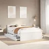 Image de vidaXL Cadre de lit sans matelas avec tête de lit blanc 150x200 cm pin meuble de chambre à coucher lit double sommier 3308763