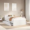 Image de vidaXL Cadre de lit sans matelas avec tête de lit blanc 120x200 cm pin meuble de chambre à coucher lit double sommier 3308769