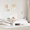 Image de vidaXL Cadre de lit sans matelas blanc 140x190 cm bois de pin massif sommier cadre de lit double cadre de lit en bois 3309012