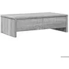 Image de Support de moniteur - vidaXL - 50x27x15 cm - Bois dingénierie - Gris sonoma - 2 tiroirs
