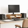 Image de vidaXL Support de moniteur chêne artisanal 50x27x15 cm bois ingénierie support de moniteur pour bureau étagère de 854750