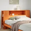 Image de vidaXL Tête de lit avec rangement cire marron 140cm bois massif de pin 855632