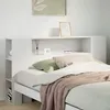 Image de vidaXL Tête de lit avec rangement blanc 135 cm bois massif de pin 855634