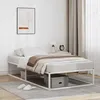Image de vidaXL Cadre de lit sans matelas blanc 90x200 cm métal 4017422