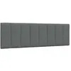 Image de vidaXL Coussin de tête de lit gris foncé 160 cm tissu 4019171